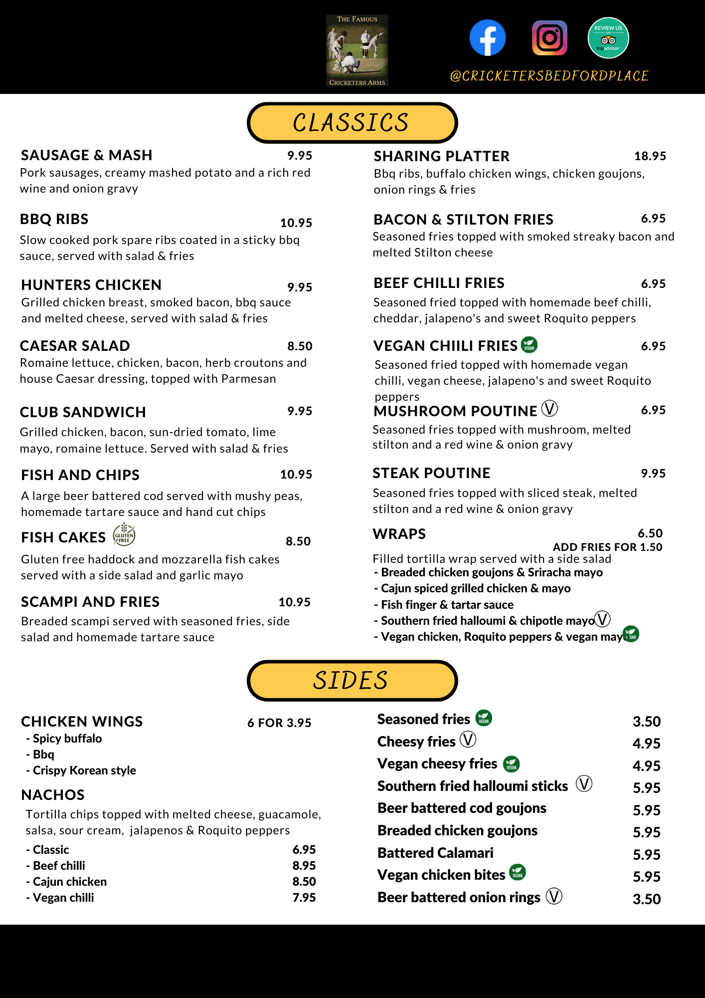 Menu The Cricketers Arms Public House menu-the-cricketers-arms-public-house